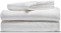 Un ensemble de draps en satin de coton Juno blanc